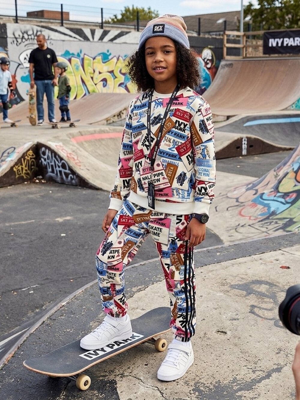 Rare Adidas x Ivy Park Collaboration: Kids Ski Tag Pattern Tracksuit Unisex